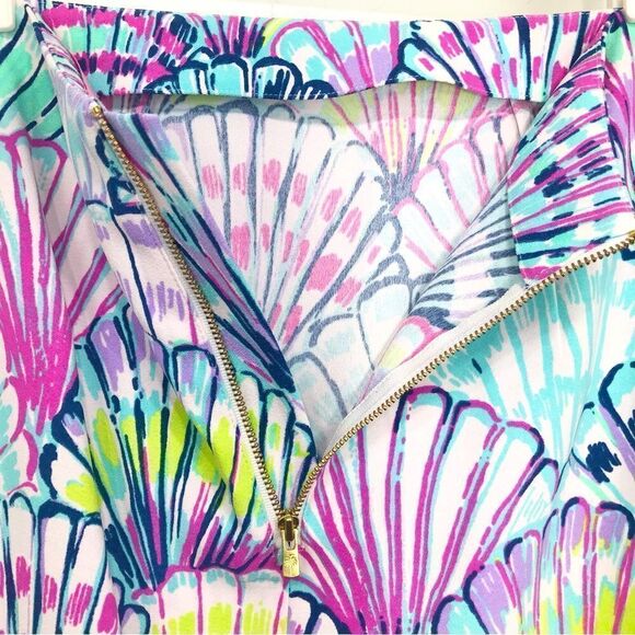 Lilly Pulitzer Oh Shello Colorful 2 Piece Shell Print Scalloped Hem Crop Set - Picture 10 of 15